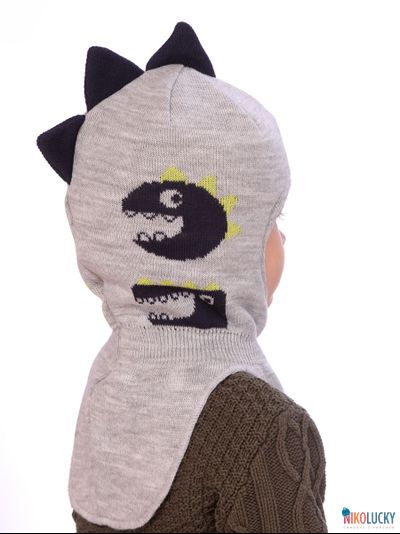 Шапка-шлем  21101-04, цвет серый,темно-синий, р. 52-54