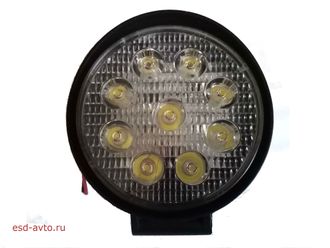 Светодиодная инсталляция GG 9 SMD DC 12-24v 27W диод 3 W комплект (2шт), круглые