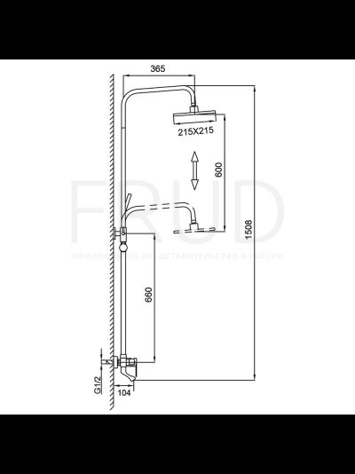 Гарнитур для ванны и душа FRUD R24001-6