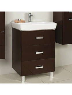 АКВАТОН. Тумба-умывальник "Америна 60 М" 1A1689K1AM430 темно-коричневая с раковиной Тигода 60