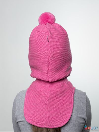 Шапка-шлем 21101-12 подклад 100% полиэстер, ярко-розовый 48-50