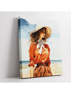 Печатная картина на деревянном подрамнике, "Ассоль"