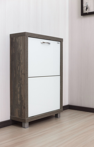 Обувница Айрон-2 (фасад стекло Белое)