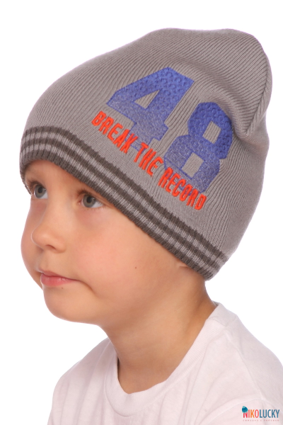 Шапка  18202-16, цвет серый  р. 48-50