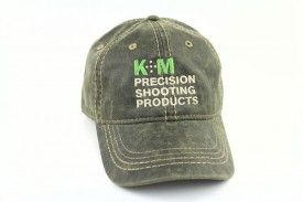 K&amp;M Logo Hat - Oiled Leather Look - Olive, бейсболка