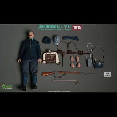 Французский альпийский стрелок 1915 г - Коллекционная ФИГУРКА 1/6 France Chasseurs Alpins in Vosges 1915 (QOM-1041) - QORANGE QOTOYS