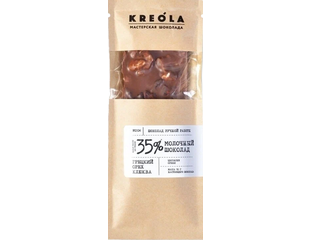 Бельгийский молочный шоколад с грецким орехом и клюквой, 60г (Kreola ...