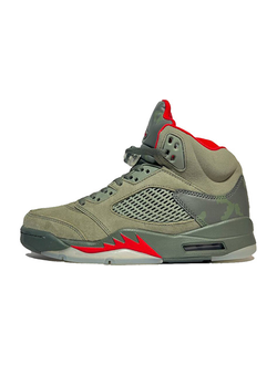 Nike Air Jordan 5 Retro Hi Fire Grey-Khaki-Red Gore-Tex