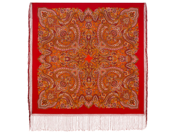 Павловопосадский платок Огненный танец 1963-5