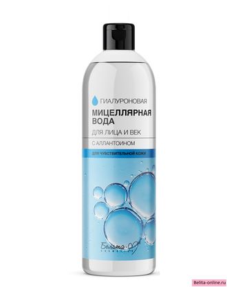 Белита-М Гиалуроновая Мицеллярная вода для лица и век с аллантоином для чувствительной кожи  400 мл