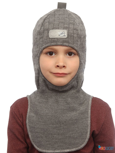 Шапка-шлем "Саша" 20201-02, цвет серый, р. 54-56