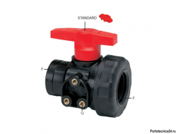 Кран 2х ходовой; тип ручки LL; крепление TYPE 2; вх.-вых.Г1"1/2