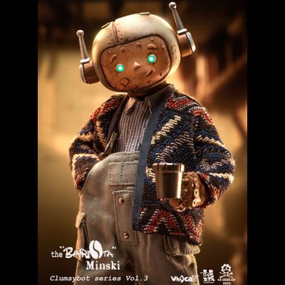 Робот-бариста Мински - Коллекционная ФИГУРКА 1/6 scale ClumsyBot series #3 Barista Minski (GHT005) - Whycat &amp; GEARHEADTOYS