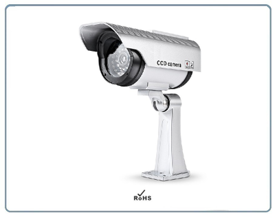 DE/SK2200 Муляж уличной видеокамеры. Отсек для 2  аккумуляторов (тип АА) + солнечная панель