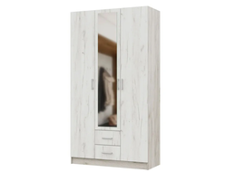 Спальня ГАРМОНИЯ - ШК 601М Шкаф ТРИО Дуб Крафт Серый/Дуб Крафт Белый
