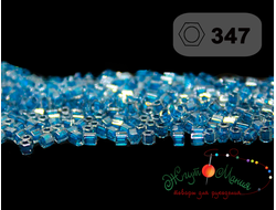 Toho Hexagon 11/0 347 Inside-Color Crystal/Capri-Lined