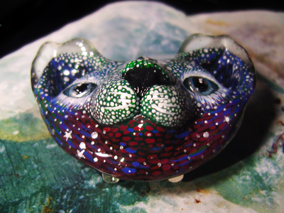 "Всевидящий Муркотик - звёздный путешественник", необычная брошь в стиле фэнтези