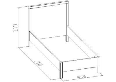 Спальня BAUHAUS (БАУХАУС) - BAUHAUS 5 Кровать 900