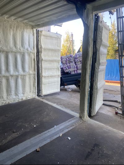 Утепление морского контейнера пенополиуретаном