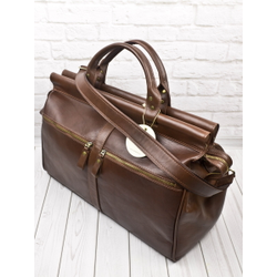 Кожаный саквояж Veano Premium brown (арт. 4004-53)