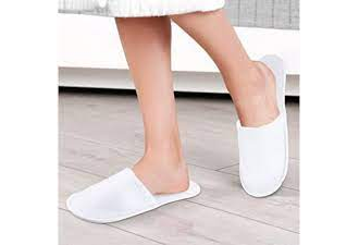 Hotel Slipper  ერთჯერადი ჩუსტი თეთრი და პერადი საბითუმო და საცალო