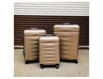 Комплект из 3х чемоданов King of King S,M,L Светло-коричневый