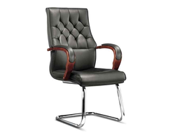 Кресло офисное Ботичелли CF черная экокожа/дерево