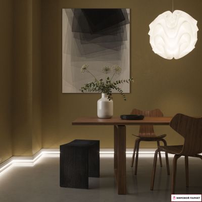 Плинтус напольный МДФ с подсветкой LED EvroWood PN 090 led 12х100х2000 мм