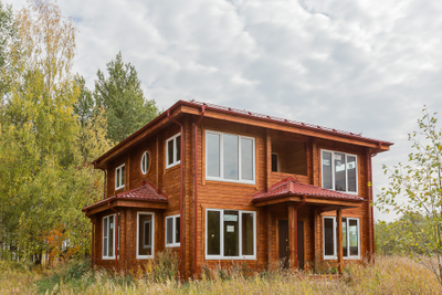 Дом из клееного бруса в два полных этажа ПБ-07, 195 м2