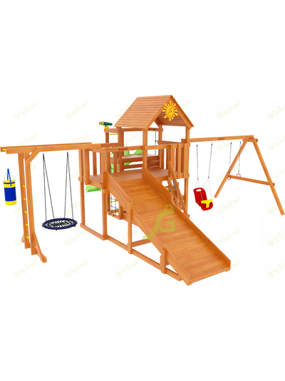 Детская площадка IgraGrad Крафт Pro 4 с зимней горкой