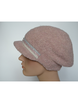 Розовая кепка женская из альпака Vizio Италия 9014 WK фото