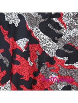 Комбинезон для крупной собаки Черно-красный