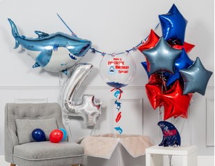 Сет из воздушных шаров "Акула" - доставка шариков прямо на дом по Новой ...
