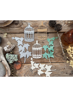 Набор ножей для вырубки "Плющ тёмно-зелёный"