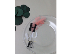 Тарелка 19,5см, розовое перо