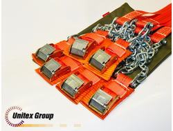 Комплект браслетов противоскольжения Secura 4WD R15-R21 со стальным замком 50 мм, 6 шт