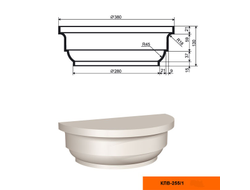 Капитель к фасадной полуколонне LEPNINAPLAST КЛВ-255/1
