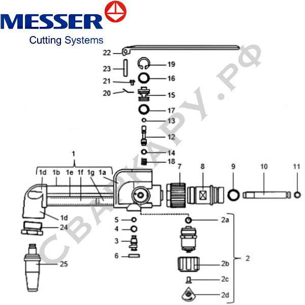 Вставка для резки ацетиленовая Messer STAR 2730-A