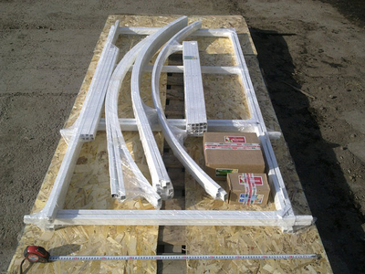 Каркас Теплицы Польза-4 УСИЛЕННАЯ ПОЛИМЕР  Размер:4х4м