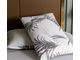 Комплект постельного белья Делюкс Сатин рисунок Листья Ч/Б L444 (1.5 спальный, двуспальный, Евро)