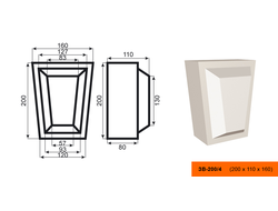 Фасадный замковый камень из пенополистирола с покрытием LEPNINAPLAST (Лепнинапласт)  ЗВ-200/4