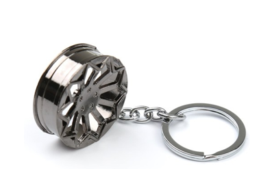 Брелок «Диск D-3» металл, ХРОМ/ТЁМНЫЙ