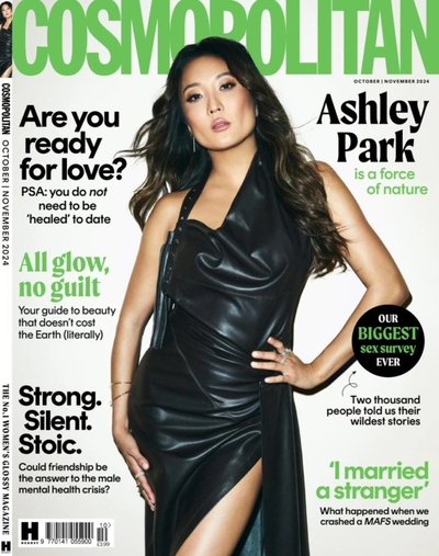 Cosmopolitan UK Magazine November 2024 Ashley Park Cover Plus Women’s Health UK Magazine October 2024 Jo Whiley Cover Two Magazines In One Pack