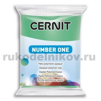полимерная глина Cernit Number One, цвет-lichen green 652 (зеленый лишайник), вес-56 грамм