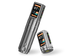 Беспроводная тату машинка BRONC V80 Strokes 2.0 - 4.2mm X 2Power Silver