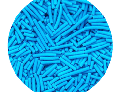 Кондитерские посыпки "Фигурные" Вермишель 1 мм (Голубая яркая)