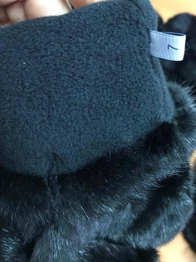 Варежки из меха норки