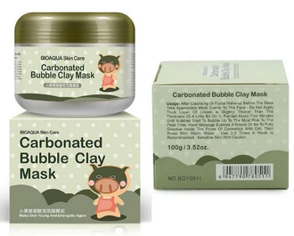 Кислородная, пузырьковая, карбонатная, очищающая Маска для лица Skin Care Carbonated Bubble Clay Mask BIOAQUA - 100г.