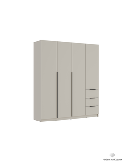 ВЕНТУРО Шкаф ШК-003 (4-ств, с ящиками) Кашемир