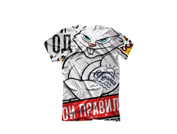 Футболка 3D с полной запечаткой год Кролика №16